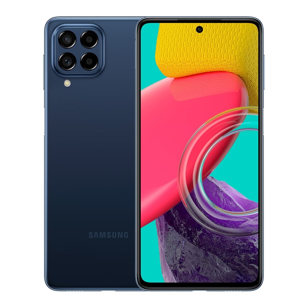 Smartphone Samsung Galaxy M53,Azul, Tela 6.7" | 5G+Wi-Fi+NFC, Android 12, 4 Câm Traseira em 108+8+2+2MPCâm Frontal 32MP,128GB