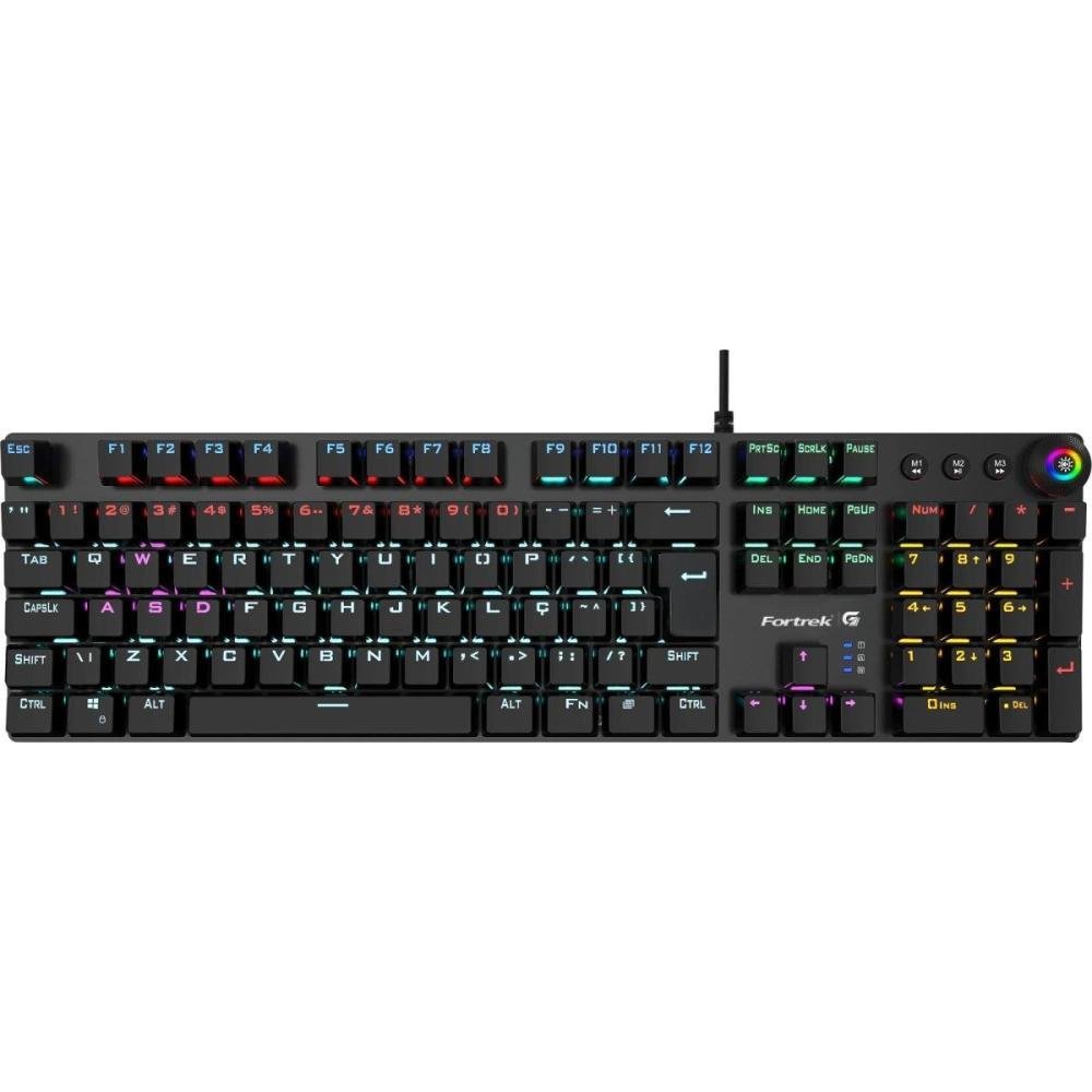Teclado Gamer Mecanico Fortrek K7 Black Edition Rainbow