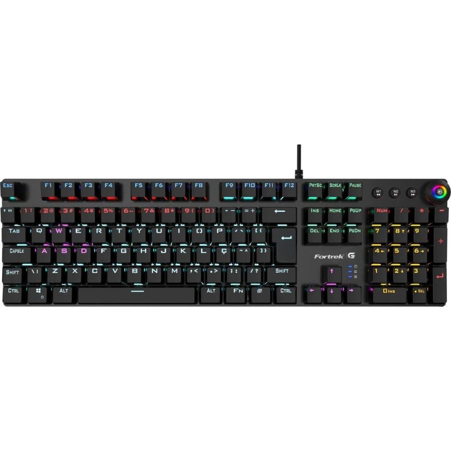 Teclado Gamer Mecânico Fortrek K7 Black Edition Rainbow Un.Venda: Pc/1