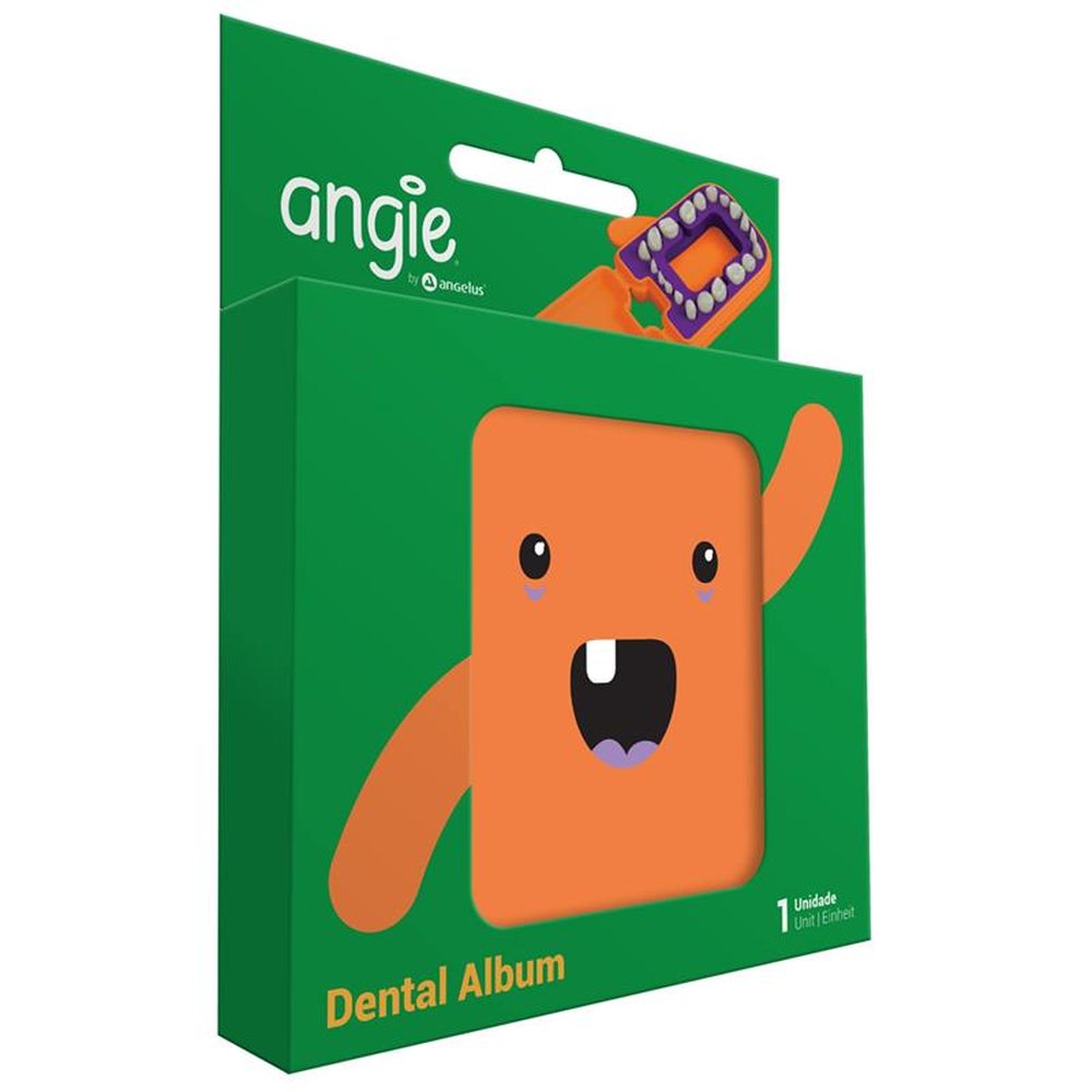 Porta Dentes de Leite Dental Album Standard Laranja