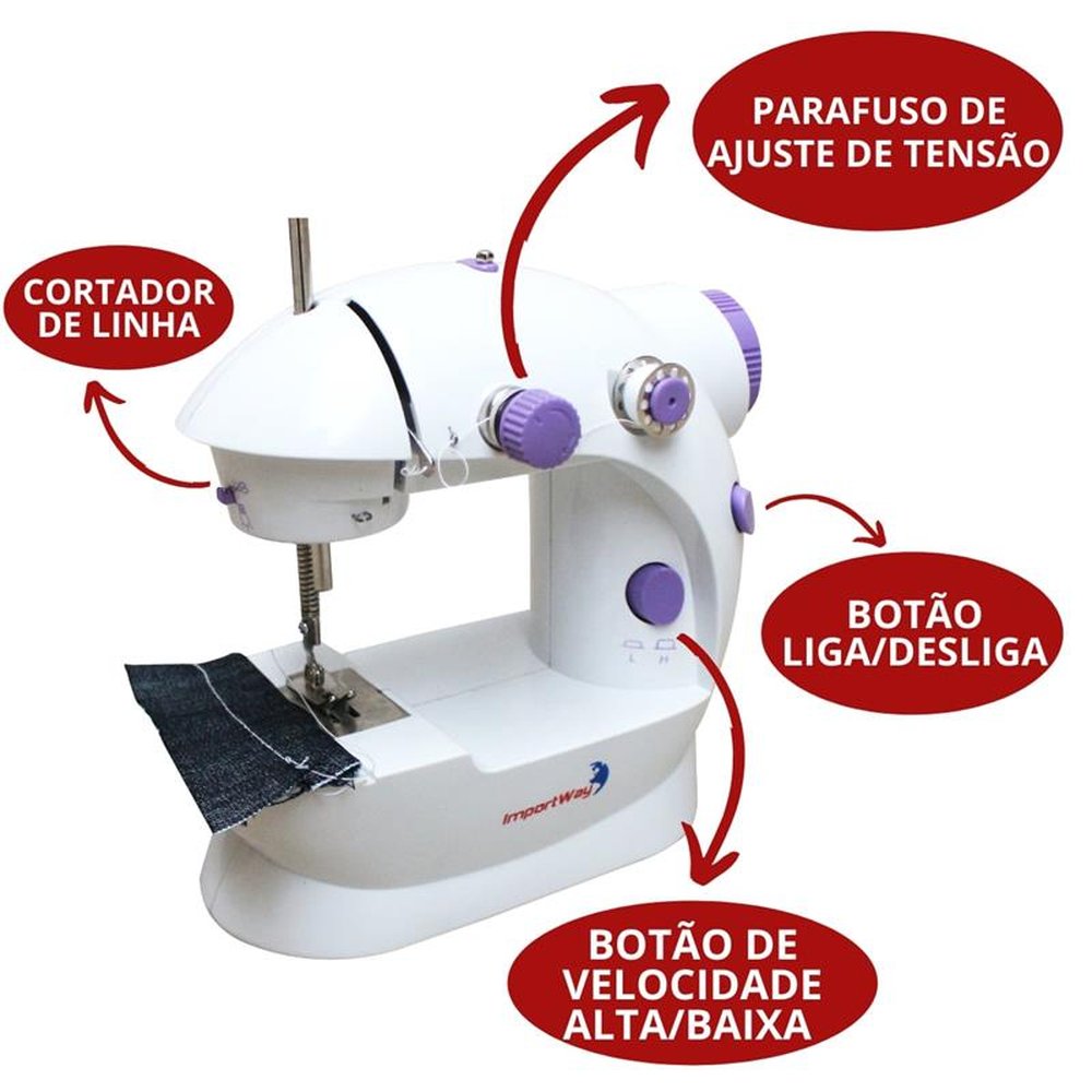 Mini máquina de costura portátil