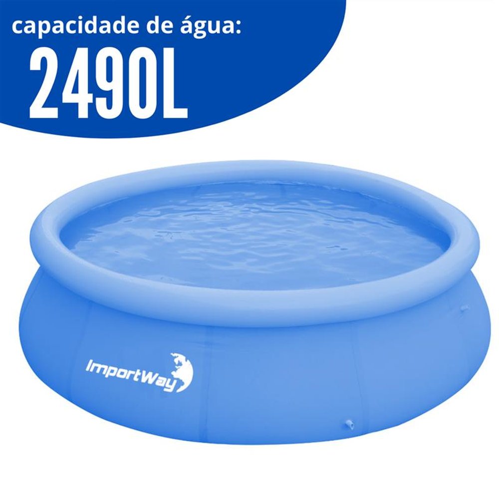 Piscina borda inflável 2490L com Capa