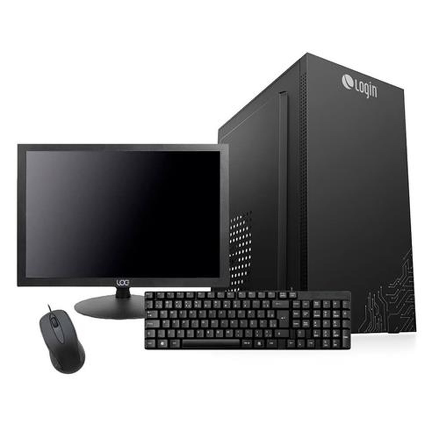 Computador Completo Login Intel Celeron N4020 4GB DDR4 120GB SSD Monitor 15,4" Teclado e Mouse Usb