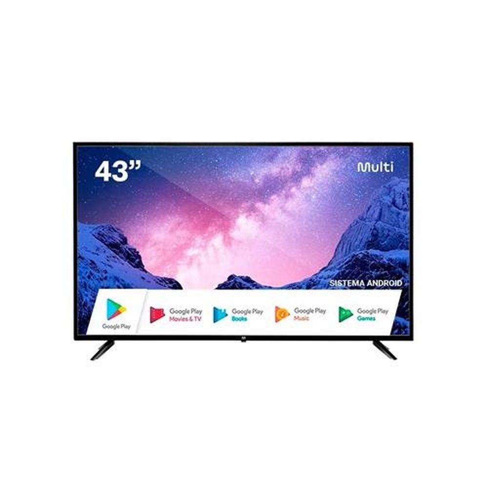 Smart Tv 43" Multilaser DLED Full HD Android 3 HDMI 2 USB Wi-Fi - TL046
