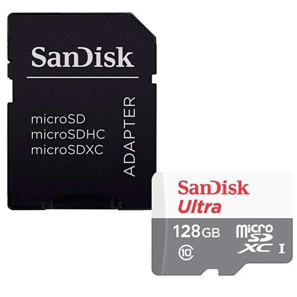 Cartão Micro Sd Sandisk 128Gb C/Adaptador