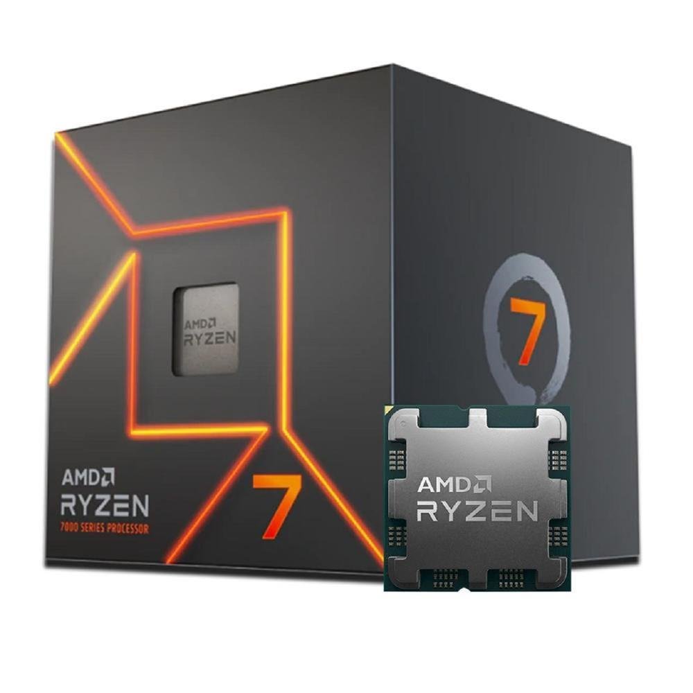 Processador AMD Ryzen 7 7700, 5.3GHz Max Turbo, Cache 40MB, AM5, 8 Núcleos, Vídeo Integrado - 100-100000592BOX