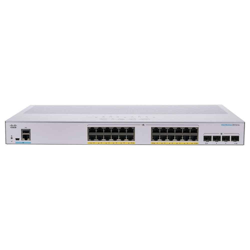 Switch Cisco Cbs250-24p-4g, 24x 10/100/1000 Poe+, 4x Sfp