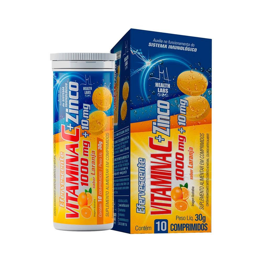 Vitamin C Zn Efervescente 10 Comprimidos