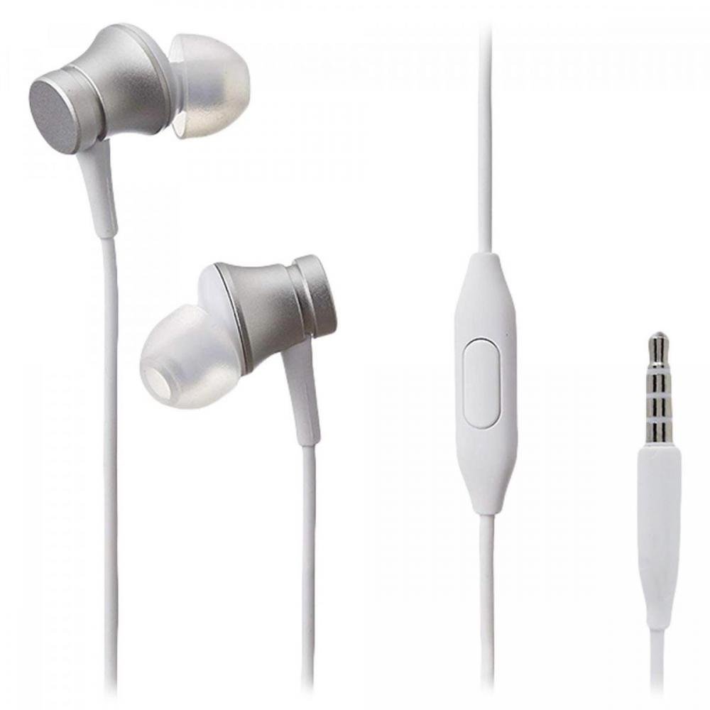 Fone de Ouvido Intra Auricular com Fio Mi Basic Prata Xiaomi