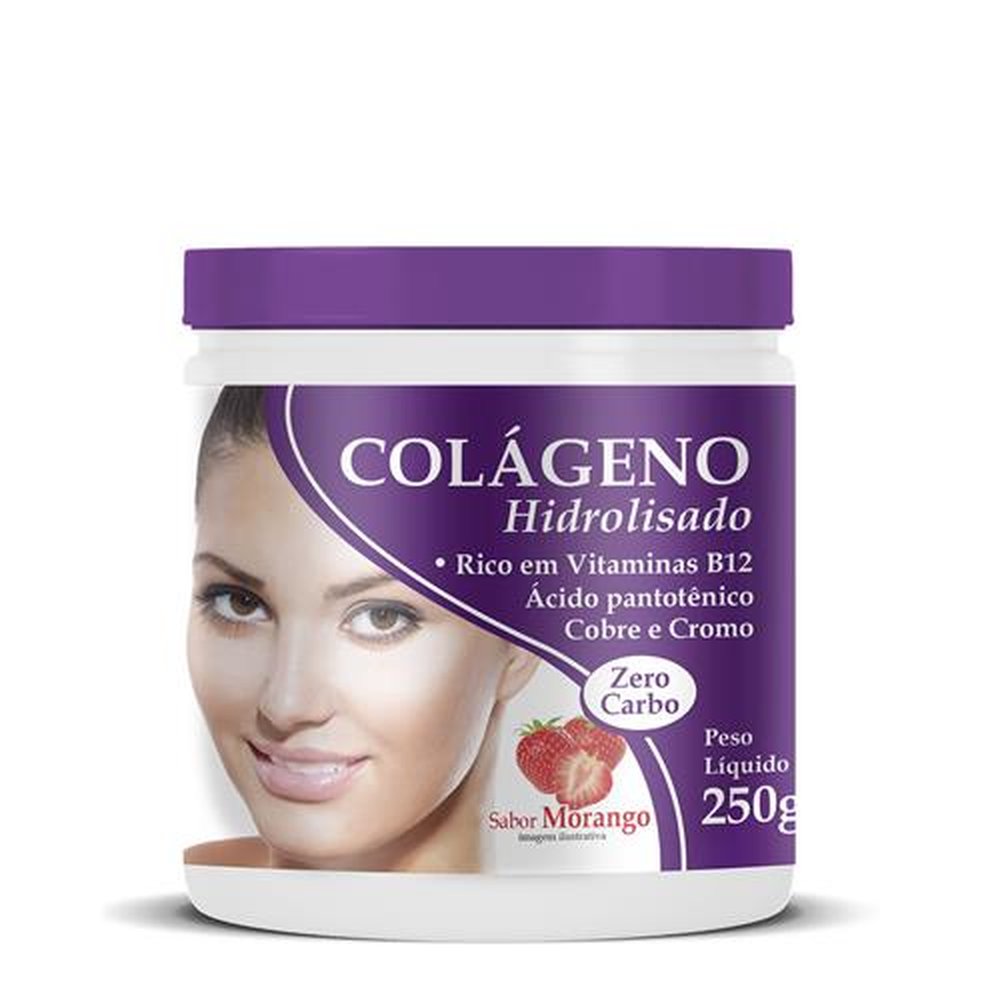 Colágeno Hidrolisado 250G Morango