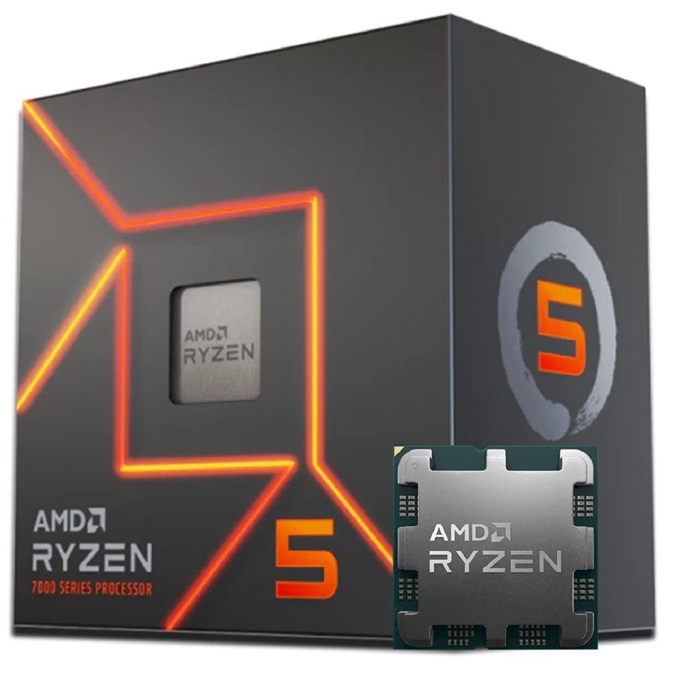 Processador Amd Ryzen 5 7600, 3.8Ghz (5.1Ghz Turbo), 6-Core 12-Threads, Cache 38Mb, Am5