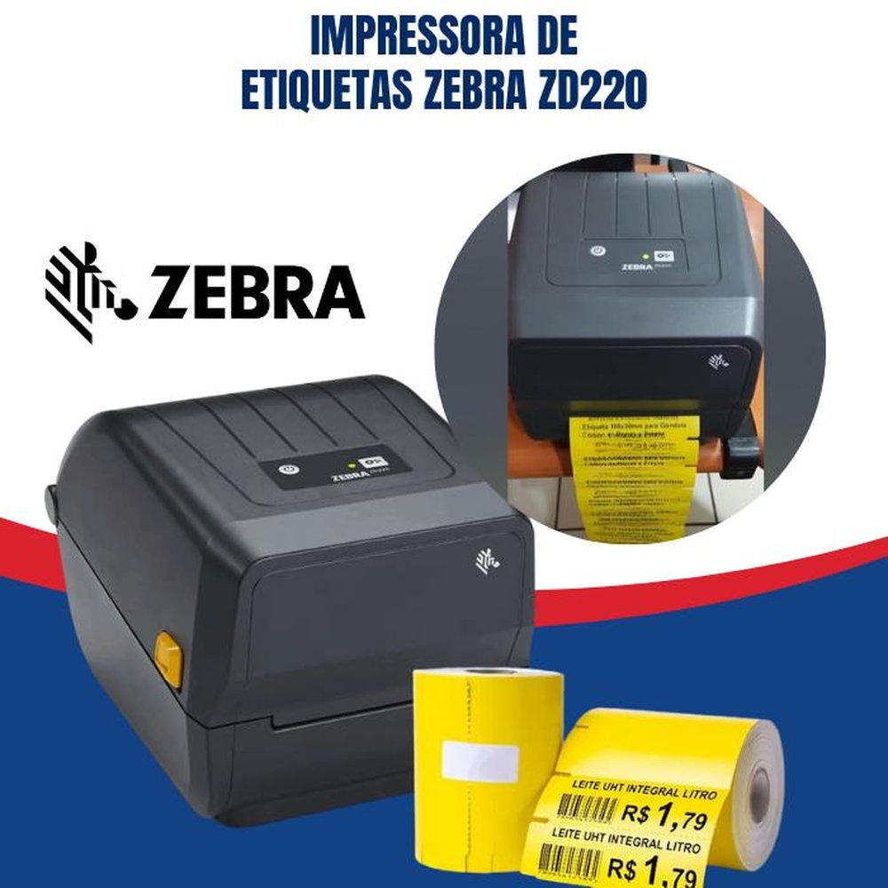 Impressora de Etiquetas Zebra Zd220 USB