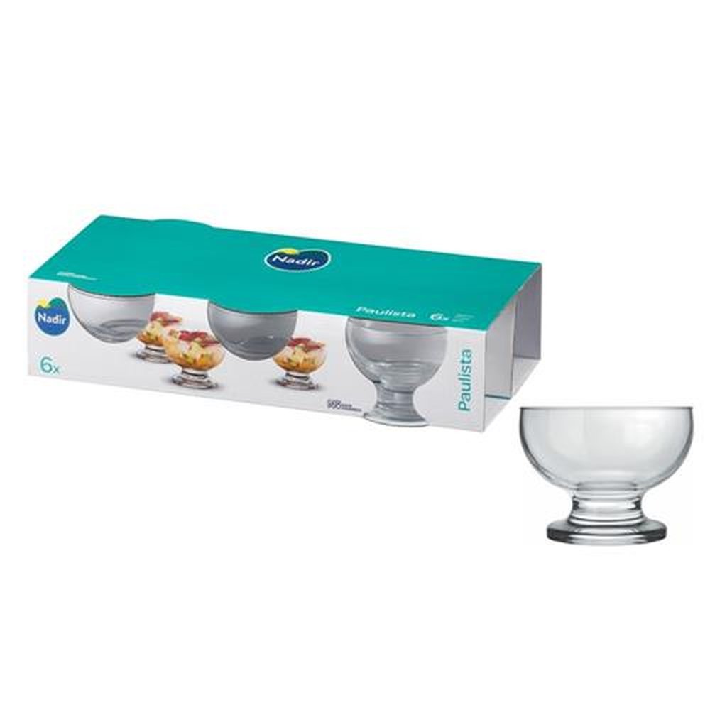 Taça Paulista 220Ml 6 Peças Sobremesa Nadir
