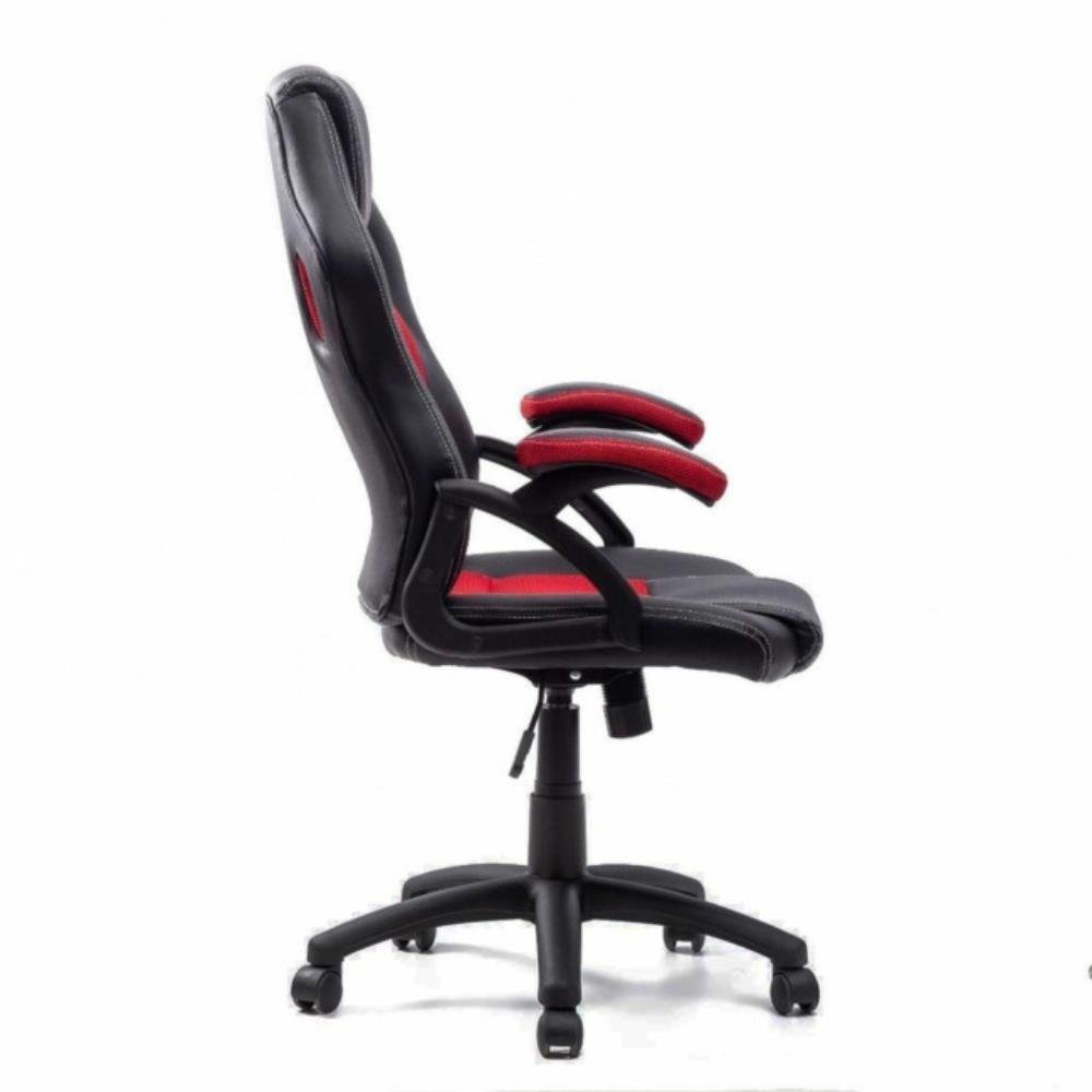 Cadeira Gamer BRX, Preta e Vermelha, com Pano de Malha, suporta até 120kg - BR-711