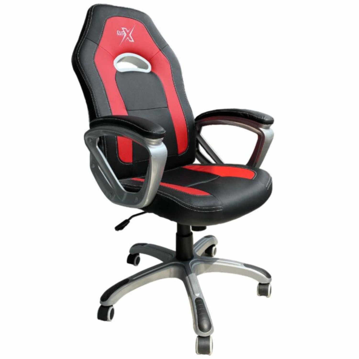 Cadeira Gamer BRX, Preta e Vermelha, com Pistão a Gás - BR-719