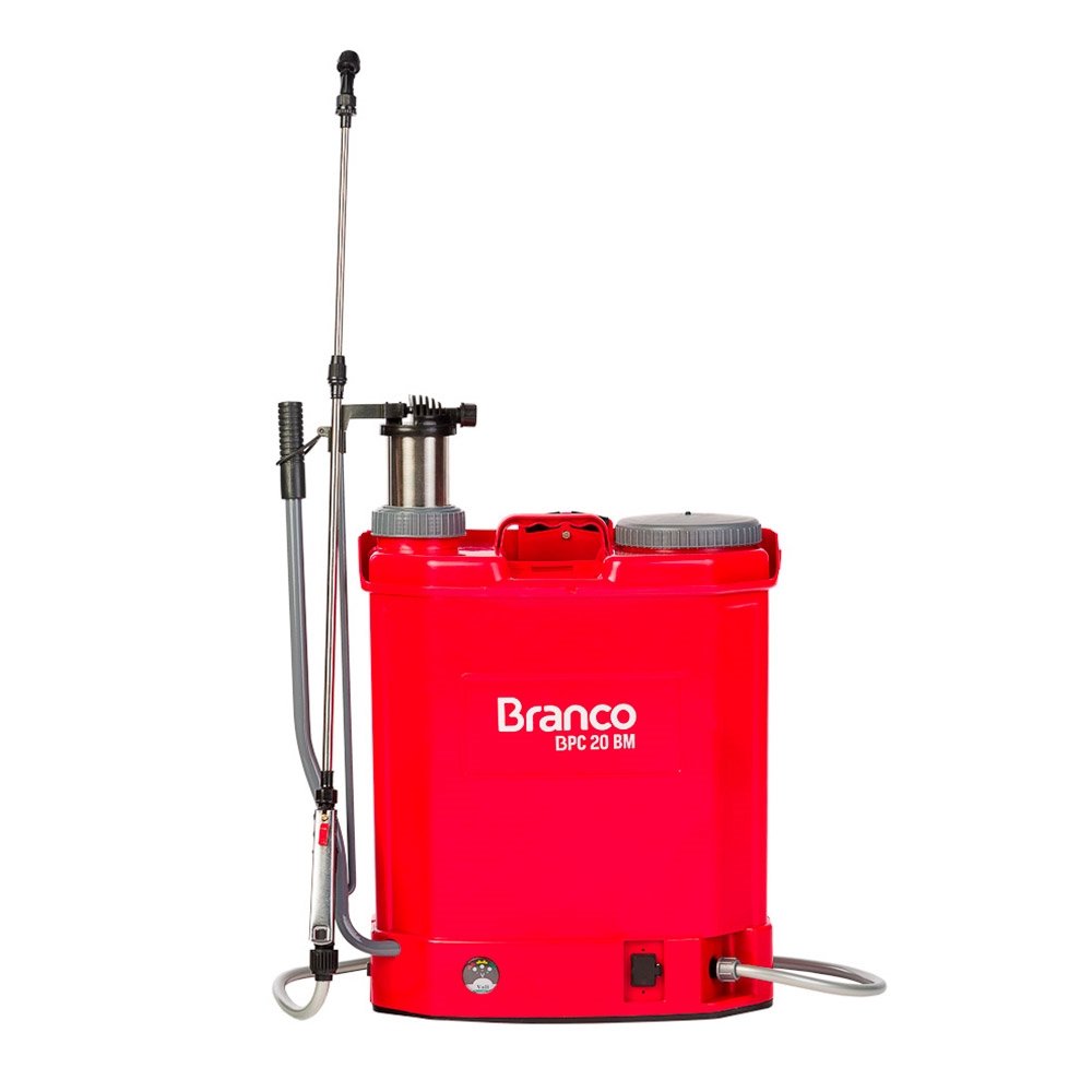 Pulverizador Costal Branco BPC20BM Bateria ou Manual 21L