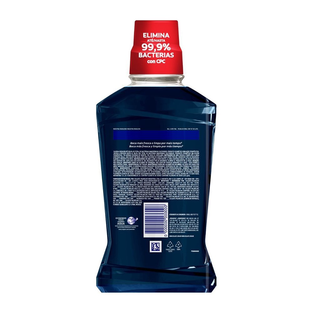 Enxaguante Bucal Colgate Plax Odor Control Sem Álcool 500ml
