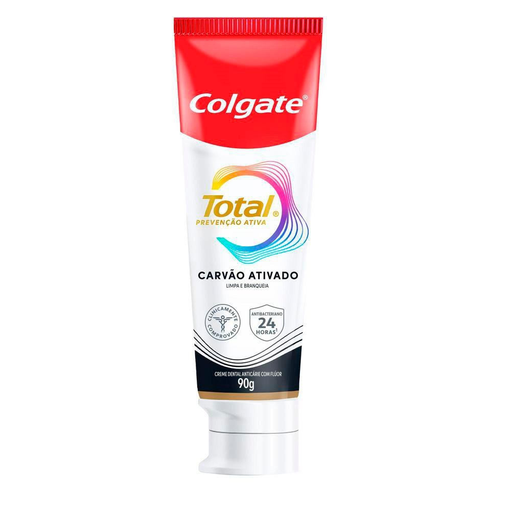 Creme Dental Colgate Total 12 Carvão Ativado 90g