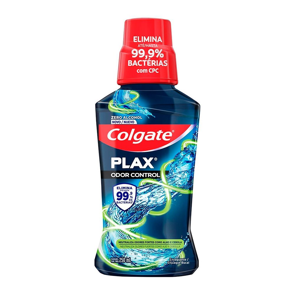 Enxaguante Bucal Colgate Plax Odor Control Sem Álcool 250ml