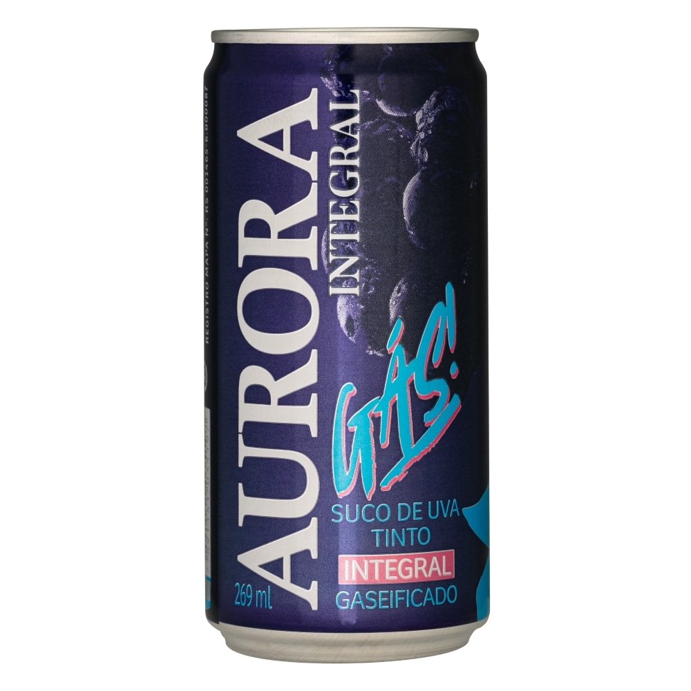 Suco Aurora Integral Tinto Gaseificado 269ml - 12 Unidades
