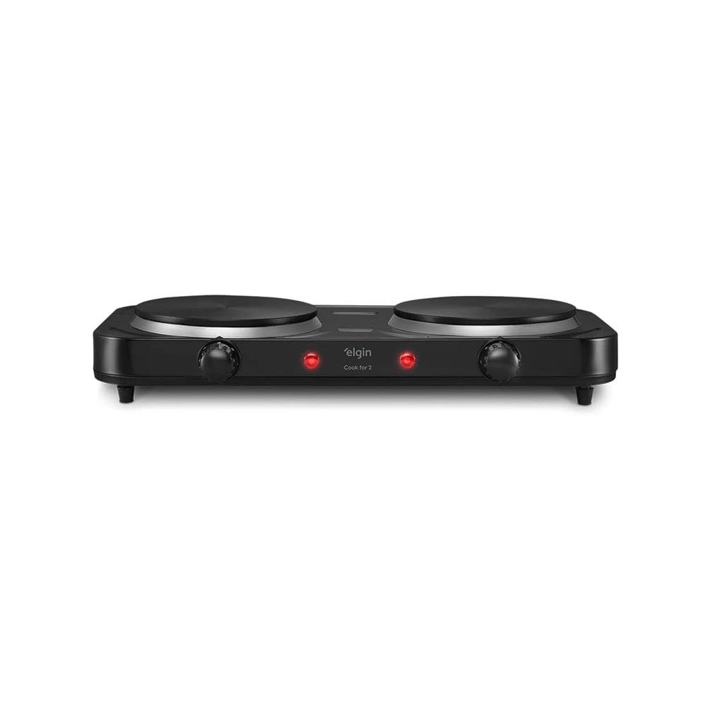 Fogão Elétrico Portátil Cooktop 2 Bocas Elgin - 110V