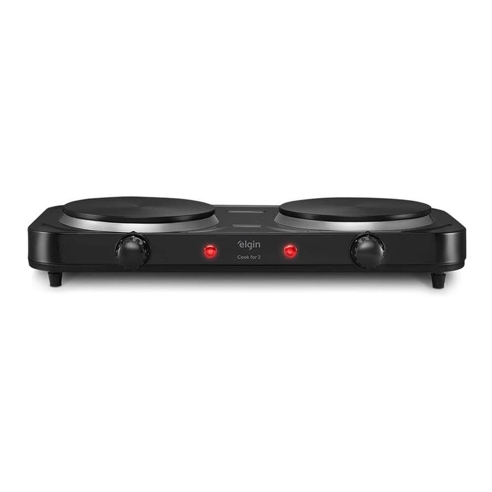 Fogão Elétrico Portátil Cooktop 2 Bocas Elgin - 110V