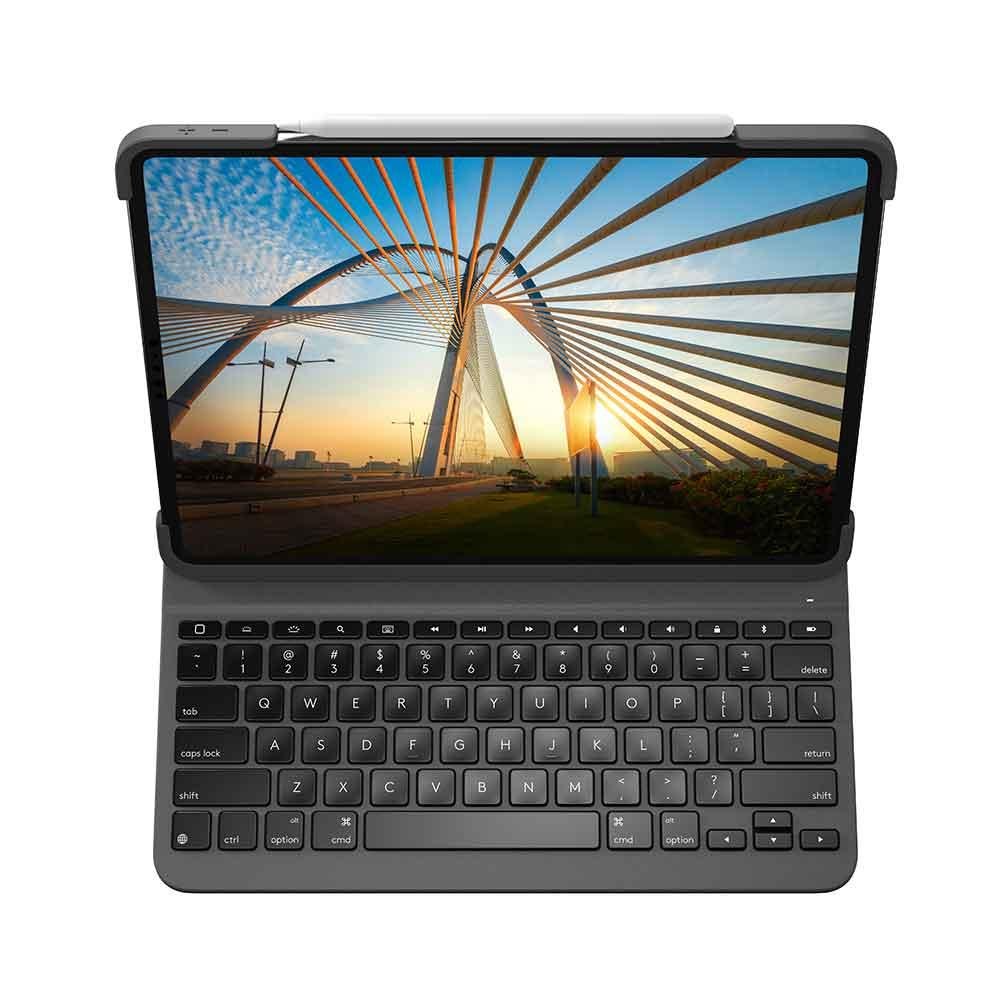 Capa Com Teclado Logitech Slim Folio Pro Para Ipad Pro 12.9" 3ª E 4ª Geracao - 920-009703