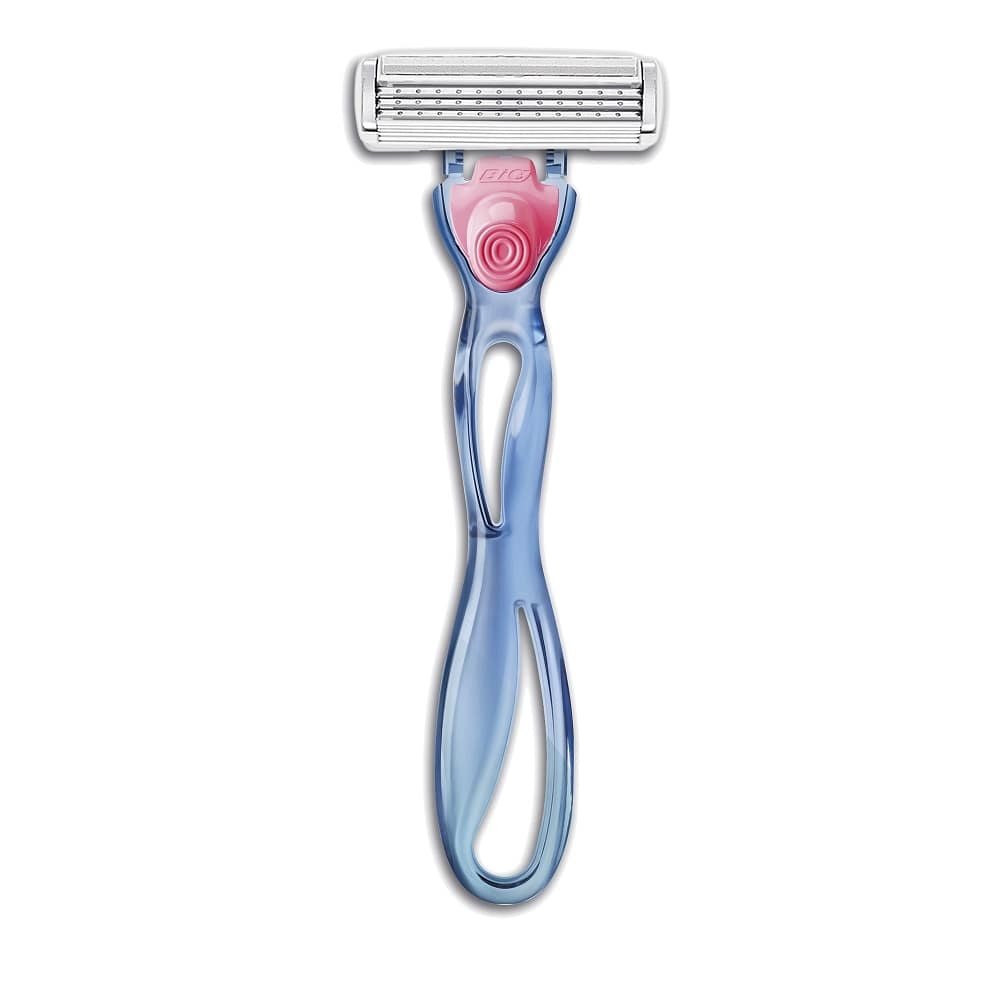 Aparelho de Barbear Bic Soleil Sensitive Click 3 Lâmina Flexível + 5 Cargas