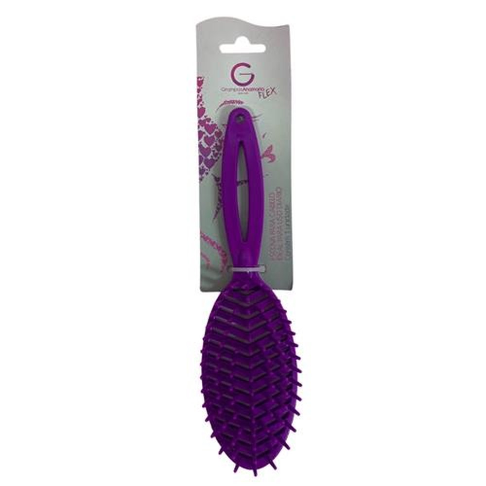 Escova de Cabelo Flex Oval Roxa 94 REF52