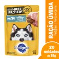 Ração Pedigree High Protein Adulto Carne e Porco Sachê 85g - Embalagem com 20 Unidades
