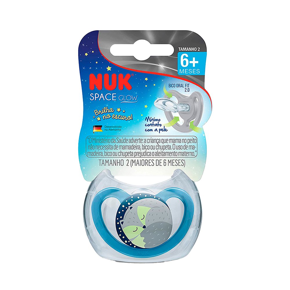 Chupeta Nuk Space Glow Boy Tamanho 2 | Martins Atacado