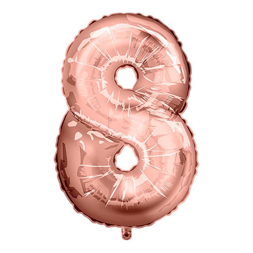 Balão Metalizado Rose Gold Nº 8 Junco - 16" 40cm