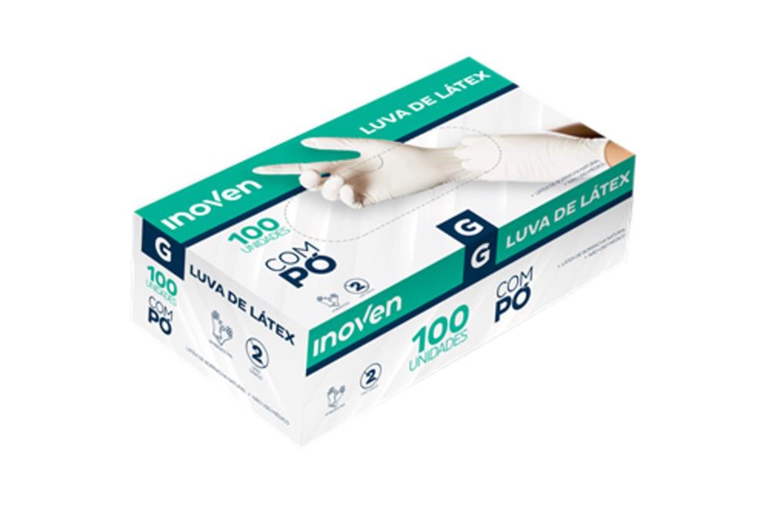 Luva Inoven Latex G 100 Un | Martins Atacado