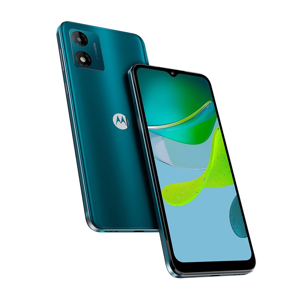 Smartphone Motorola Moto E13 Verde, Tela de 6.5", 4G+Wi-Fi, And. 13 Go, Câm. Tras. 13MP, Frontal de 5MP, 2GB RAM, 32GB