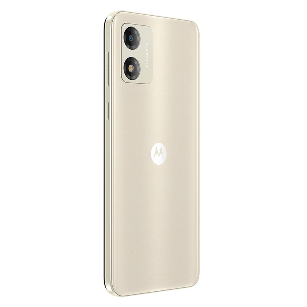 Smartphone Motorola Moto E13 Branco, Tela de 6.5", 4G+Wi-Fi, And. 13 Go, Câm. Tras. 13MP, Frontal de 5MP, 2GB RAM, 32GB