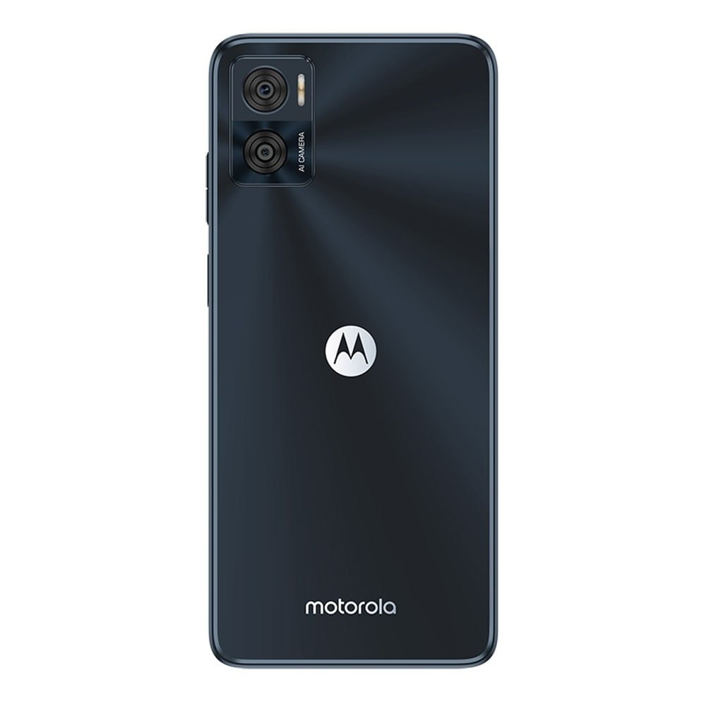 Smartphone Motorola Moto E22 Preto, Tela de 6.5", 4G+Wi-Fi, And. 13 Go, Câm. Tras. 16+2MP, Frontal de 5MP, 4GB RAM, 128GB