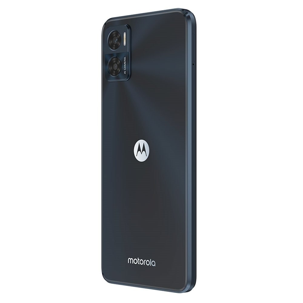 Smartphone Motorola Moto E22 Preto, Tela de 6.5", 4G+Wi-Fi, And. 13 Go, Câm. Tras. 16+2MP, Frontal de 5MP, 4GB RAM, 128GB