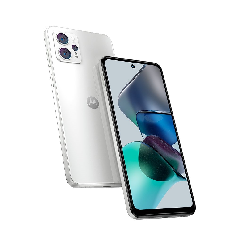 Smartphone Motorola Moto G23 Branco, Tela de 6.5" | 4G+Wi-Fi, And. 13, Câm. Tras. 50+5+2MP e Frontal de 16MP, 4GB RAM, 128GB