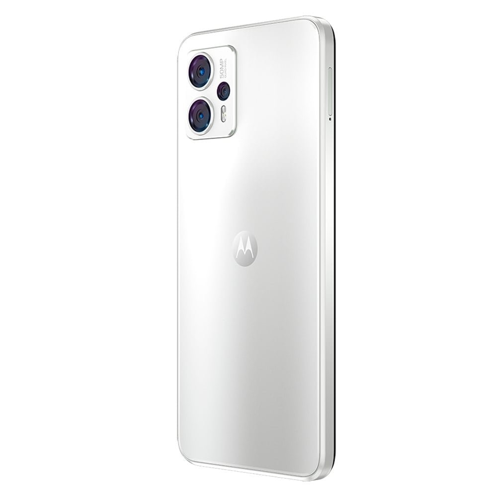 Smartphone Motorola Moto G23 Branco, Tela de 6.5" | 4G+Wi-Fi, And. 13, Câm. Tras. 50+5+2MP e Frontal de 16MP, 4GB RAM, 128GB