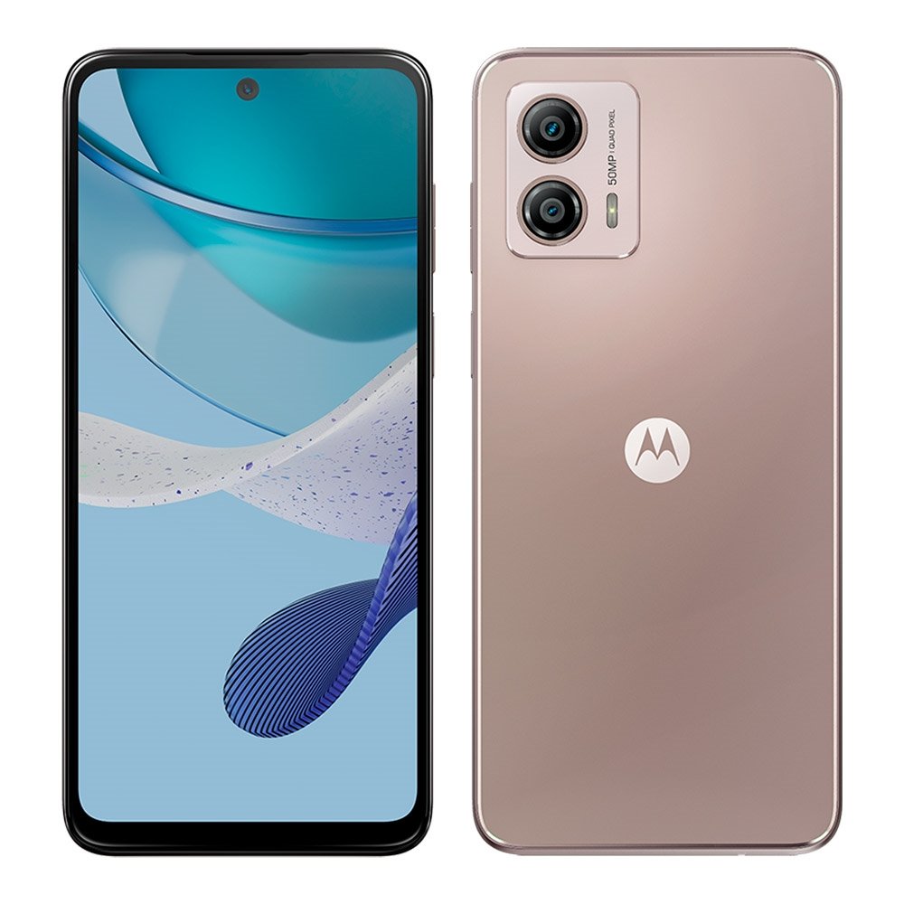 Smartphone Motorola Moto G53 Rosê, Tela de 6.5", 5G+Wi-Fi+NFC, And. 13, Câm. Tras. 50+2MP, Frontal de 8MP, 4GB RAM, 128GB