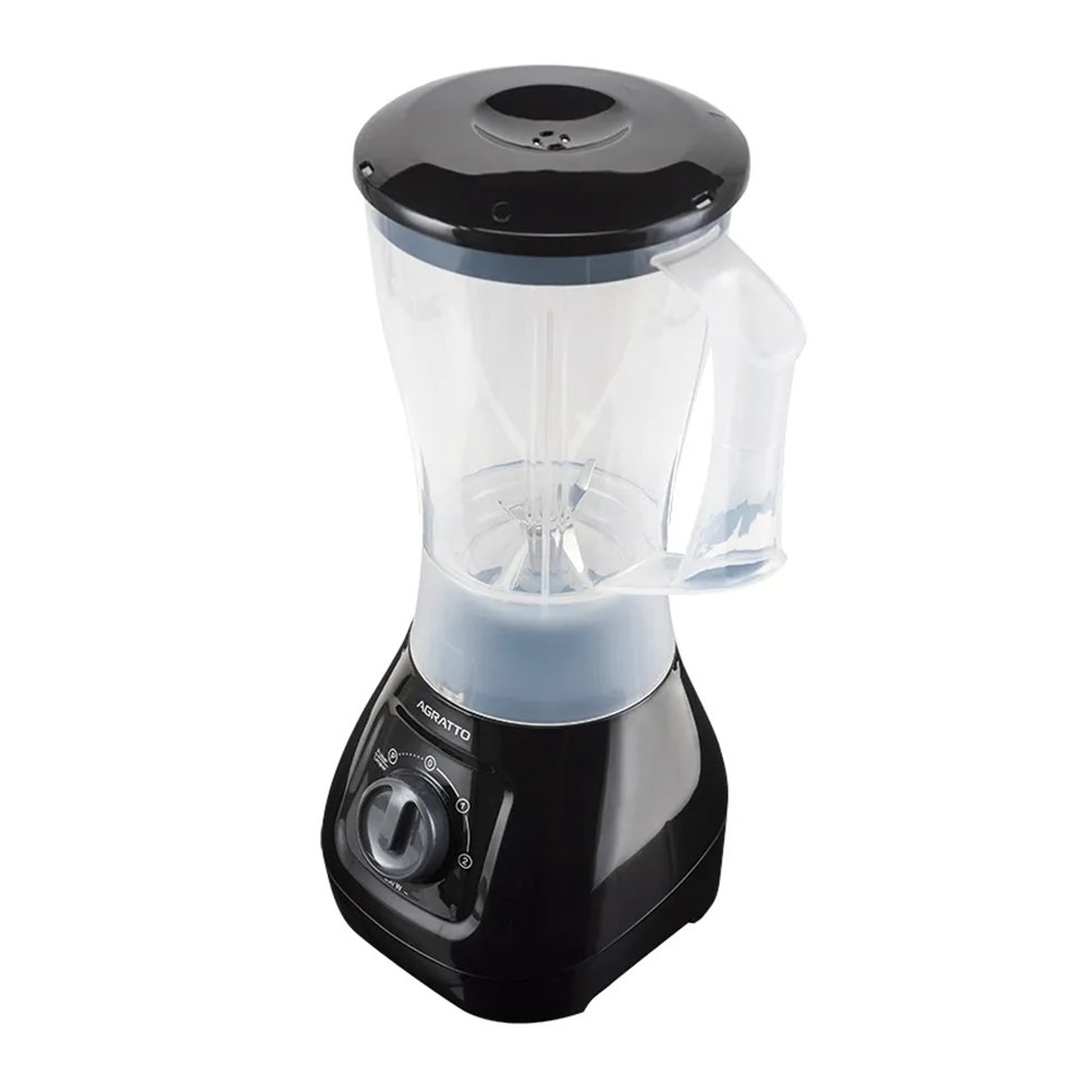 Liquidificador Agratto Forza LQLF-01 850W - 2 Velocidades+Pulsar, Copo Leitoso 1,5 Litros, Preto, 110V