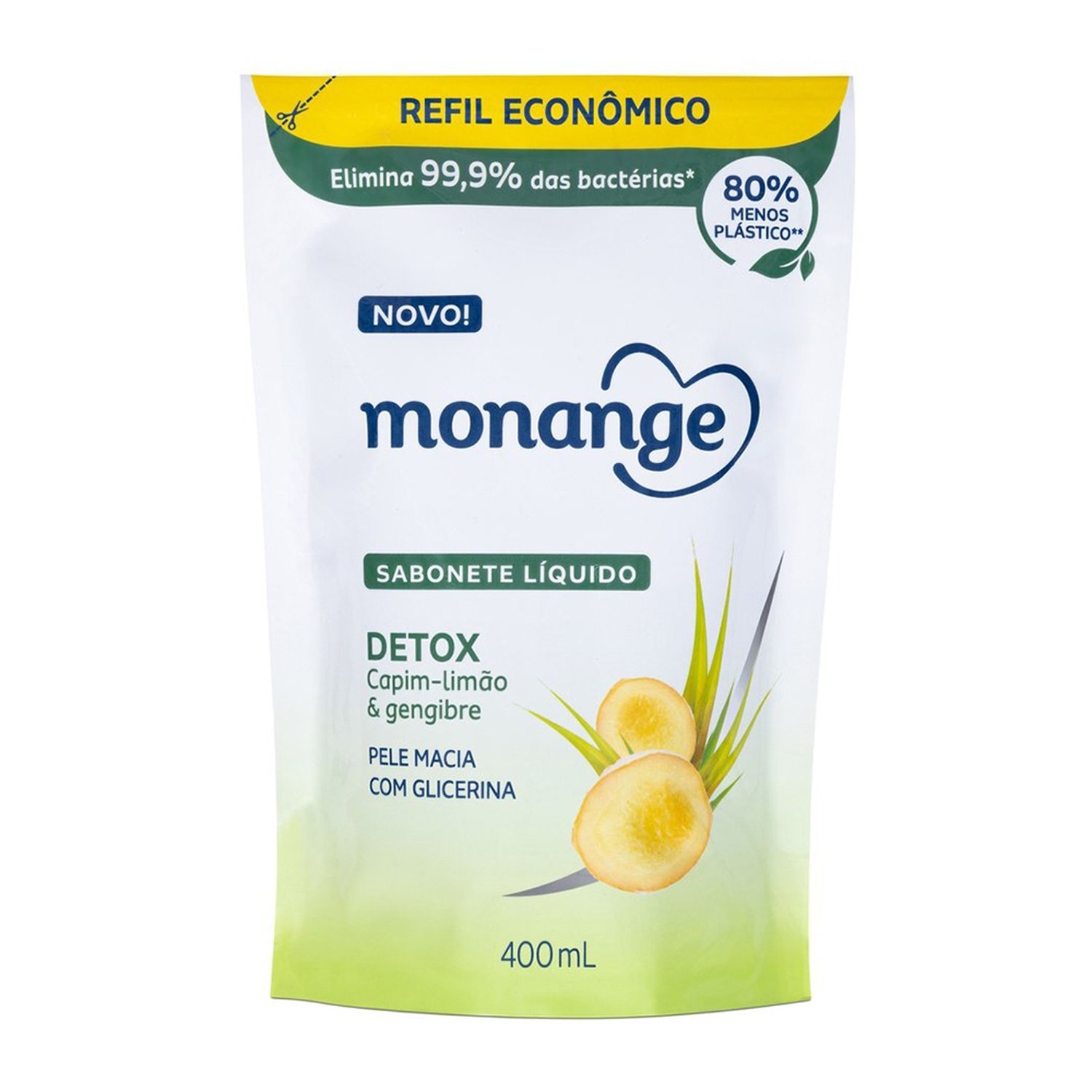 Sabonete Líquido Monange Detox Refil 400ml