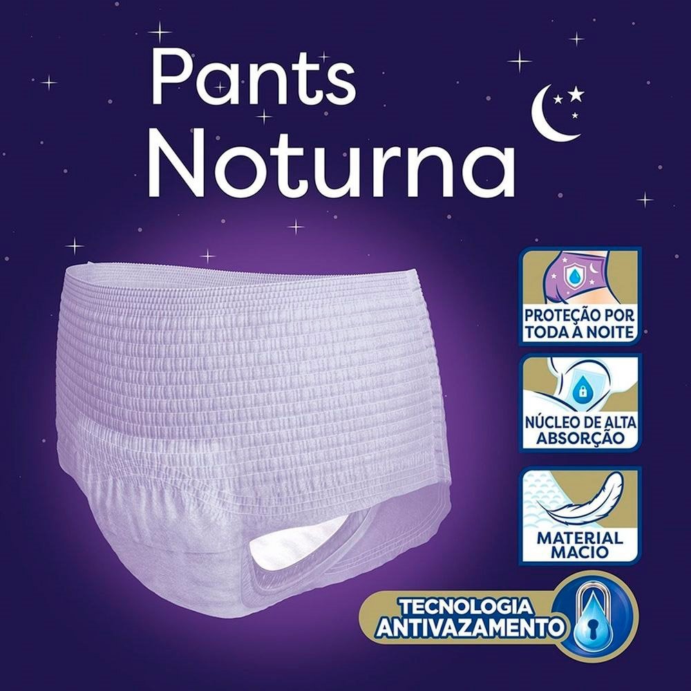Roupa Íntima Tena Pants Noturna G/EG - 4 Pacotes com 24 Fraldas - Total 96 Tiras