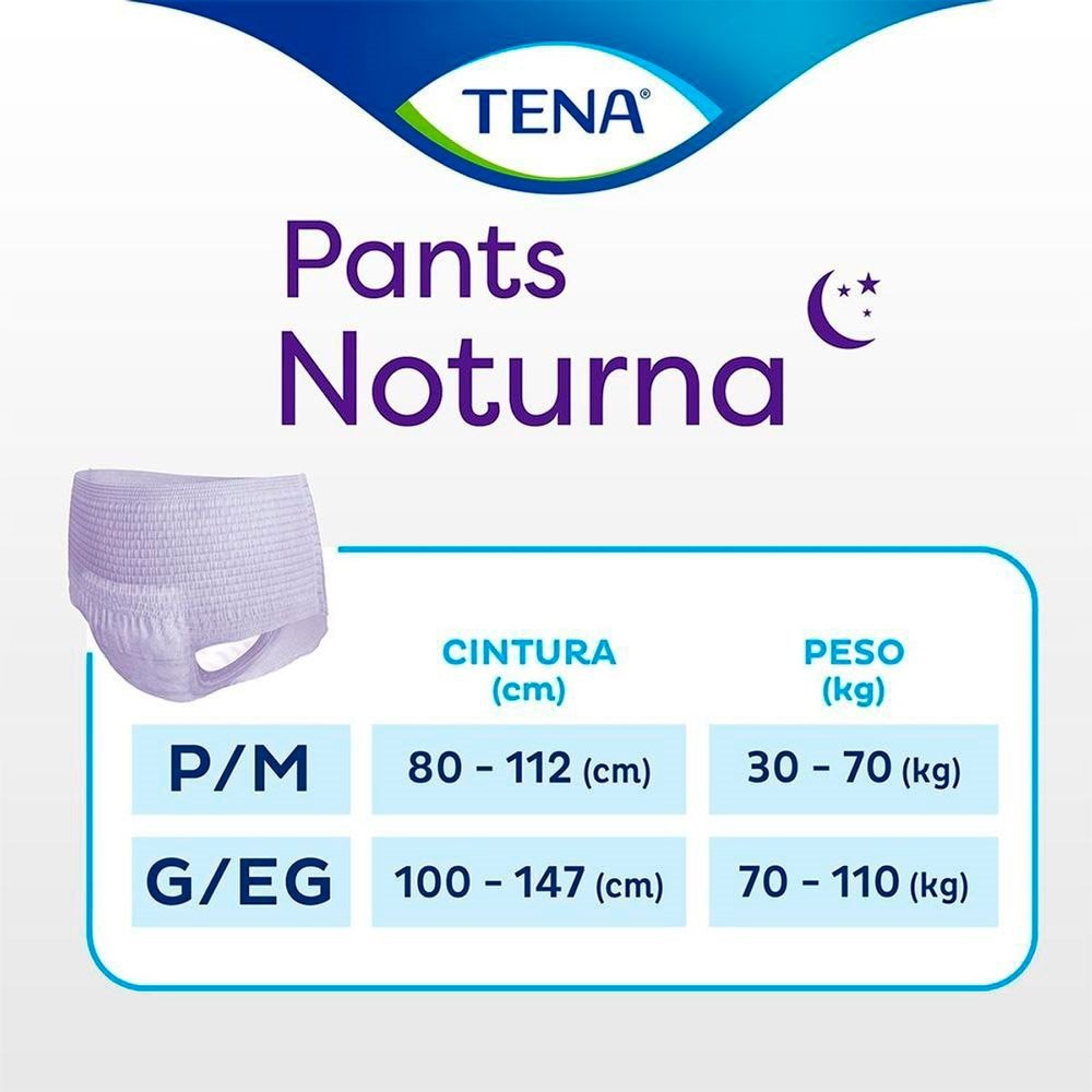 Roupa Íntima Tena Pants Noturna G/EG - 4 Pacotes com 24 Fraldas - Total 96 Tiras