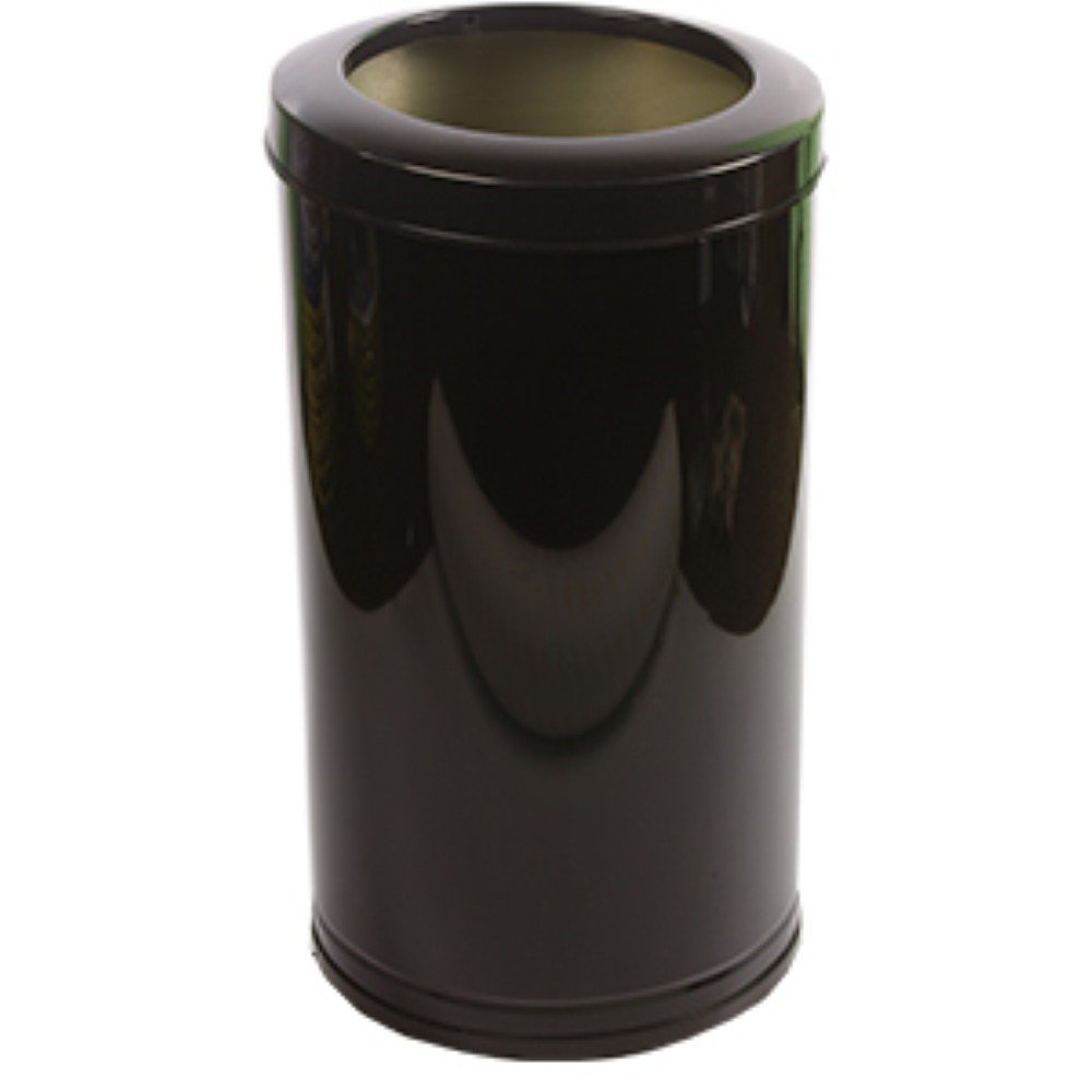 Lixeira Inox 20l Com Aro Preta Viel