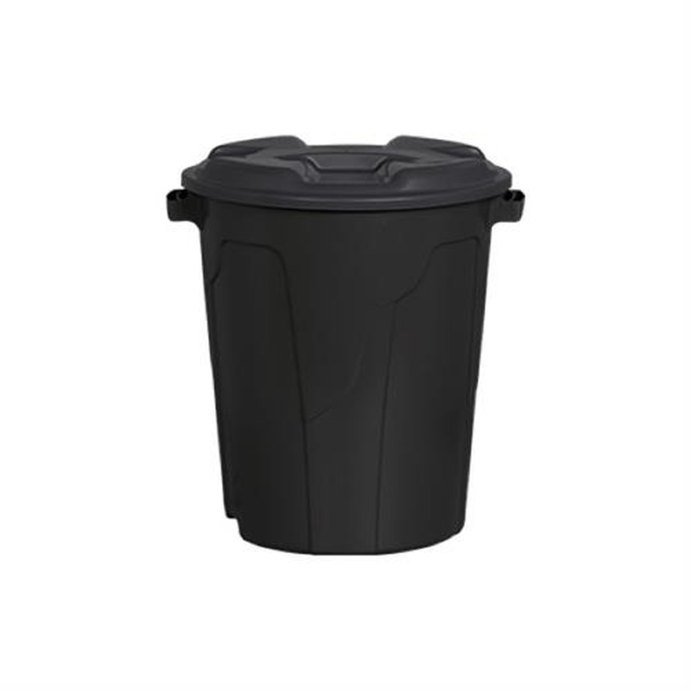 Deposito Plastico Com Tampa Preto 54l Rischioto