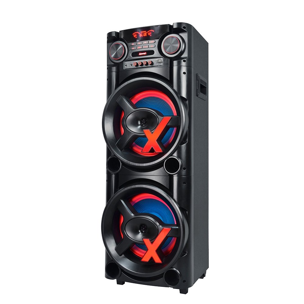 Caixa de Som Amplificada ACA 1900 NEW X - Entrada AUX, USB, Show de LED, Bivolt