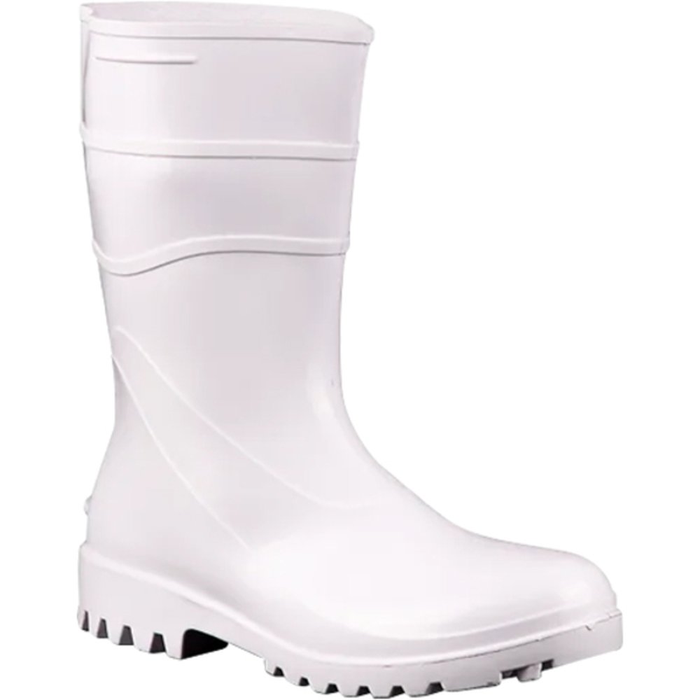 Bota Pvc Branca Cano Medio Tamanho 40