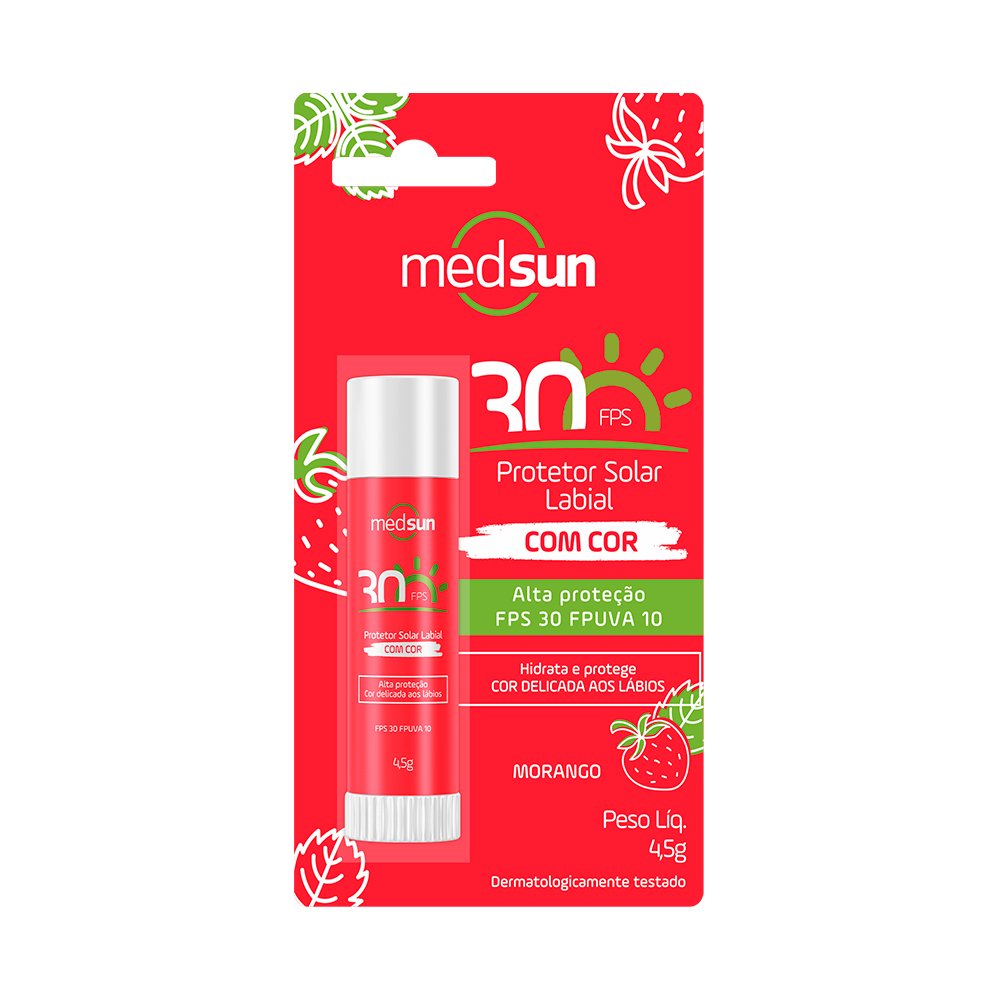 Medsun Labial Fps 30 Morango 4,5g