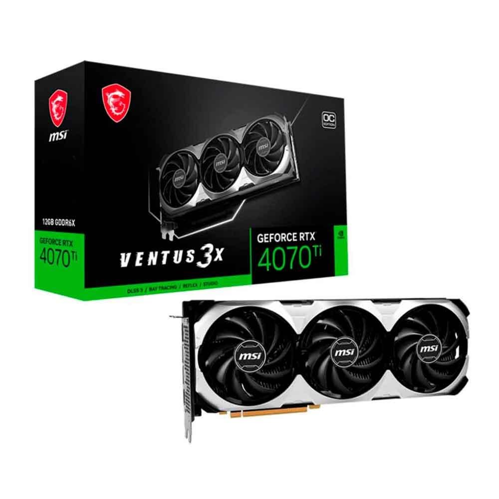 Placa De Vídeo Msi Geforce Rtx 4070 Ti Ventus 3X Oc 12Gb Gddr6x